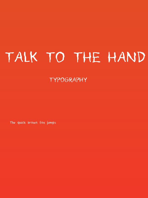 Talk to the hand Poster