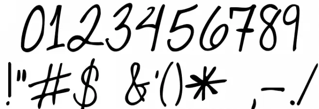 Talking to the Moon Font OTHER CHARS