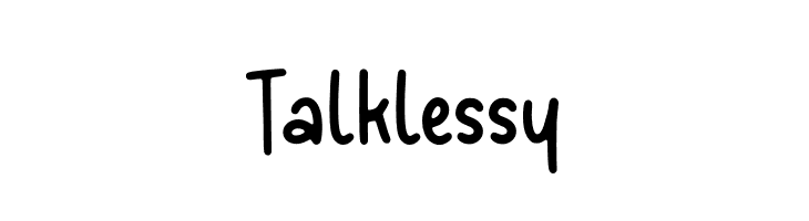 Talklessy  フリーフォントのダウンロード