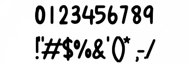 Talklessy फ़ॉन्ट अन्य घर का काम