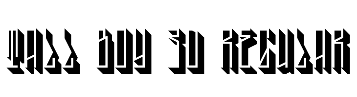 Tall Boy 3D Regular Font