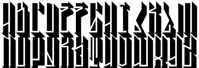 Tall Boy 3D Regular Font Litere mari