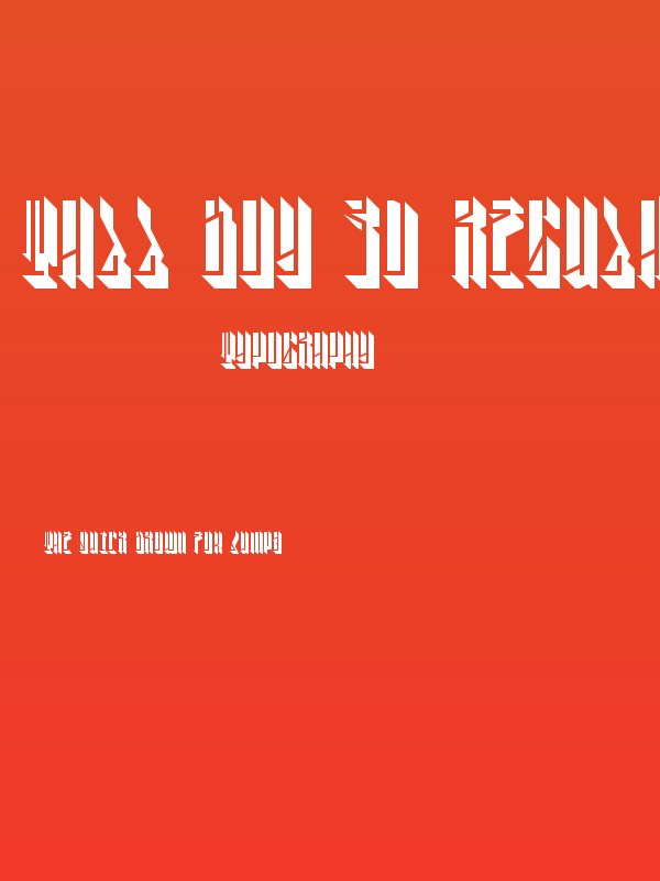 Tall Boy 3D Regular Poster