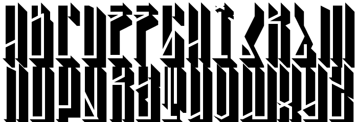 Tall Boy 3D Regular Font LOWERCASE