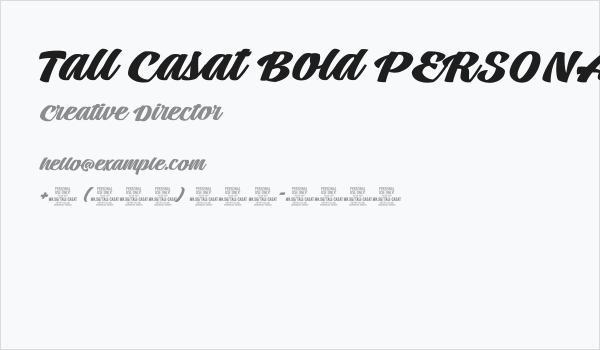 Tall Casat Bold PERSONAL USE Business Card