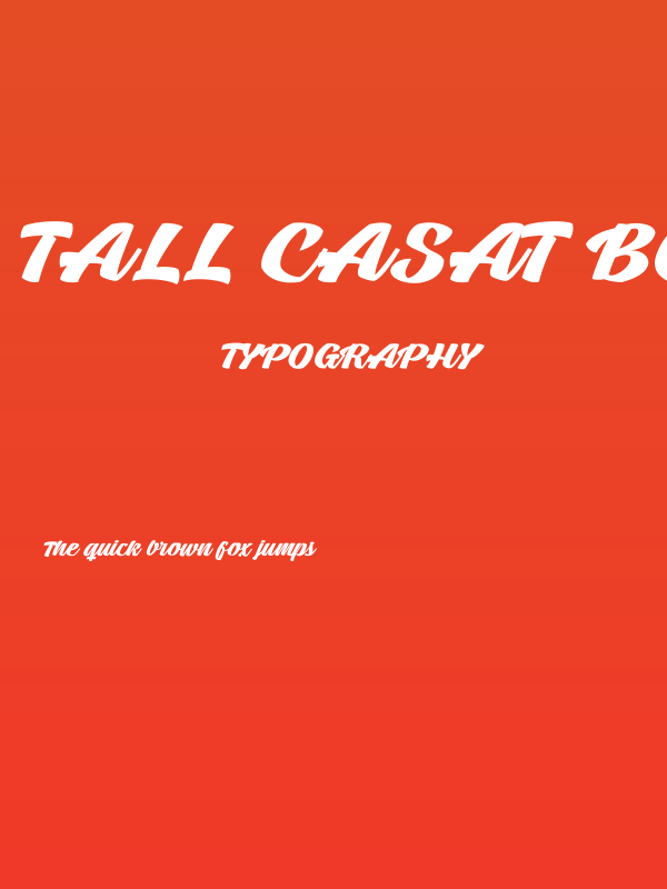 Tall Casat Bold PERSONAL USE Poster