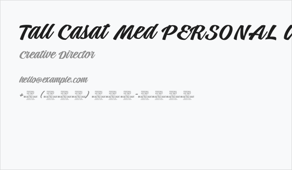 Tall Casat Med PERSONAL USE Business Card
