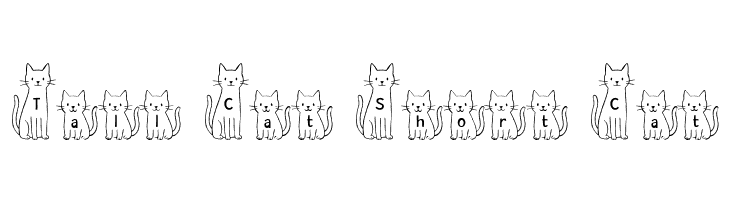 Tall Cat Short Cat 字体