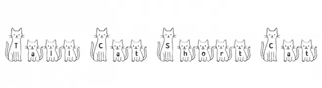 Tall Cat Short Cat  नि: शुल्क फ़ॉन्ट्स डाउनलोड