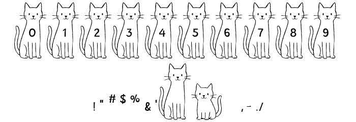 Tall Cat Short Cat 字体 其它煤焦