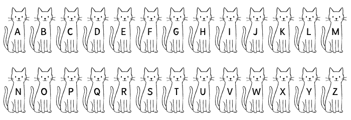 Tall Cat Short Cat 字体 大写
