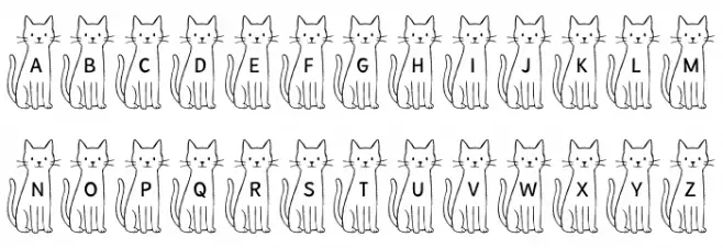 Tall Cat Short Cat फ़ॉन्ट अपरकेस