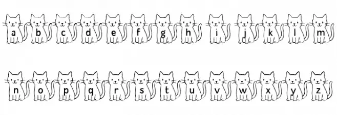 Tall Cat Short Cat फ़ॉन्ट लोअरकेस
