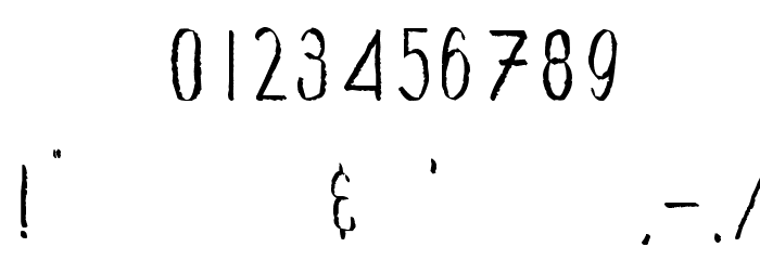 Tall Drink Font OTHER CHARS