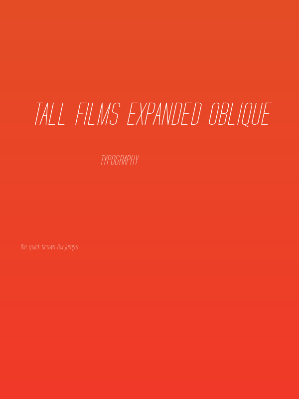 Tall Films Expanded Oblique Poster