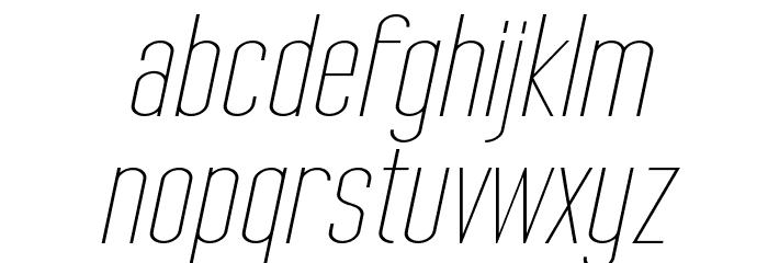 Tall Films Expanded Oblique Font LOWERCASE