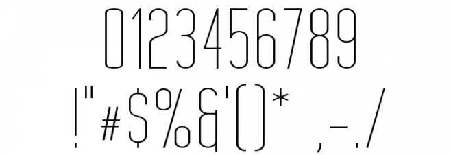 Tall Films Expanded Font OTHER CHARS