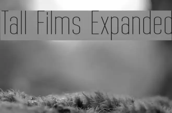 Tall Films Expanded Font examples