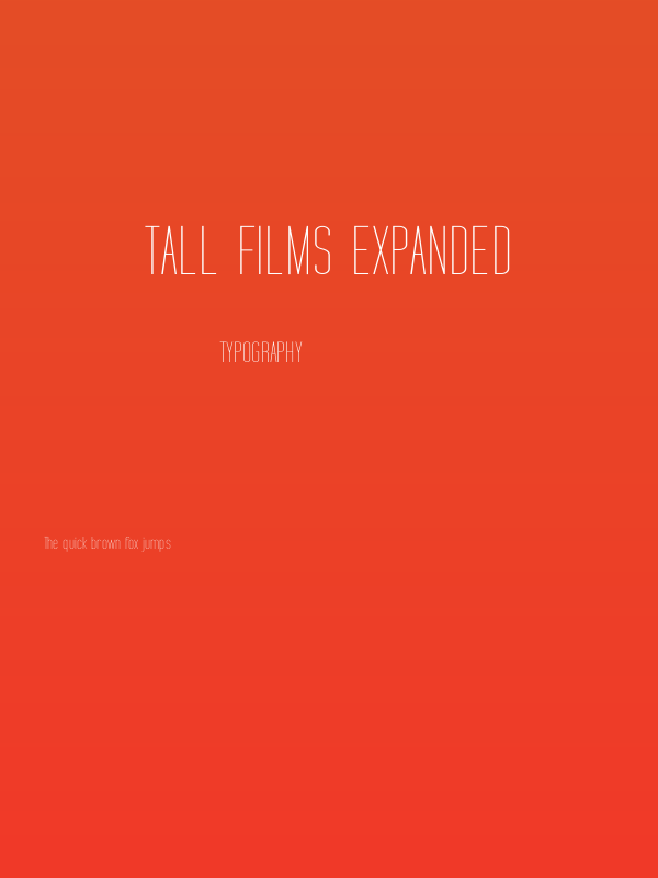 Tall Films Expanded Poster