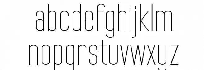 Tall Films Expanded Font LOWERCASE