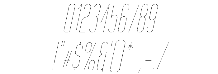 Tall Films Fine Oblique Font OTHER CHARS