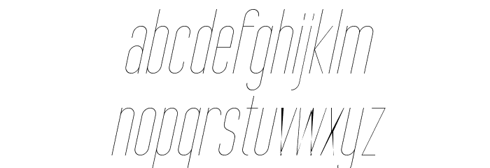 Tall Films Fine Oblique Font LOWERCASE