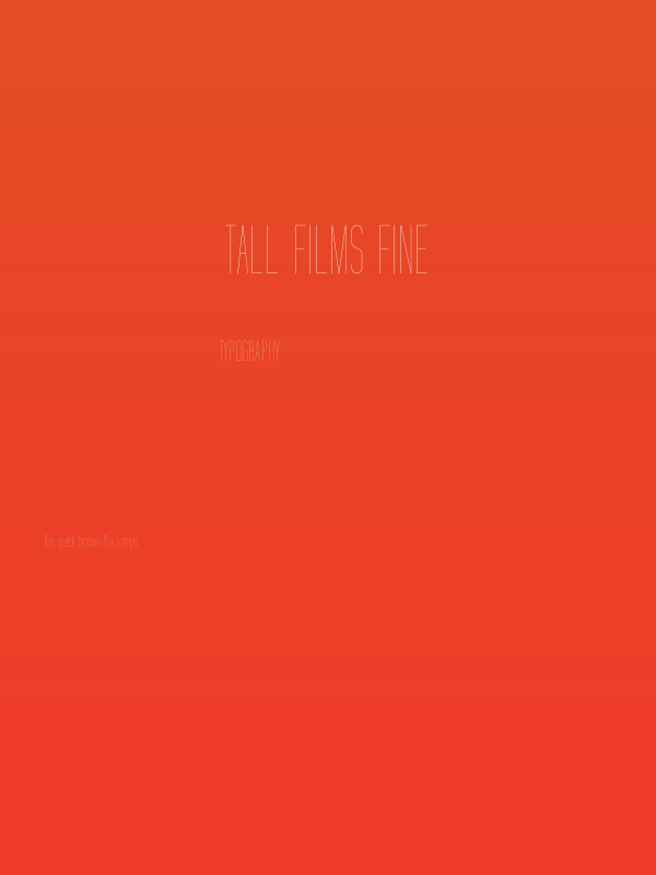 Tall Films Fine Poster