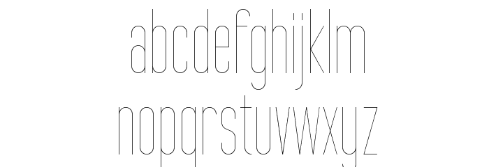 Tall Films Fine Font LOWERCASE