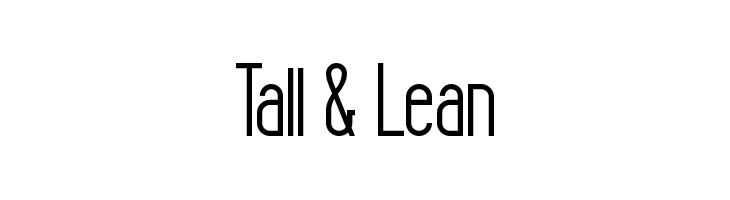 Tall & Lean Font