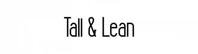 Tall & Lean  नि: शुल्क फ़ॉन्ट्स डाउनलोड