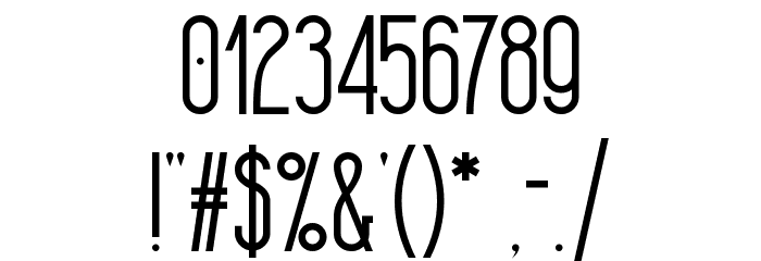 Tall & Lean Font OTHER CHARS