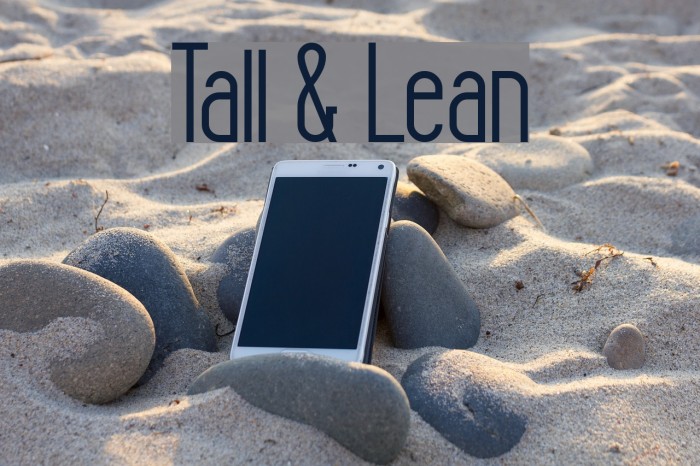 Tall & Lean Font examples