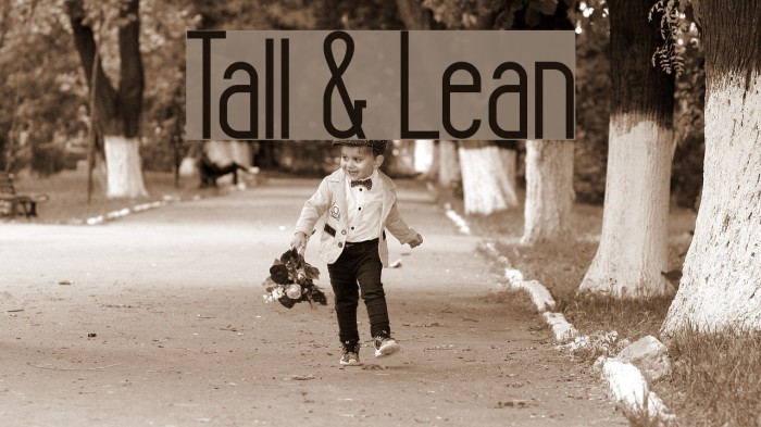 Tall & Lean Font examples