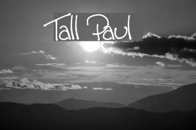 Tall Paul Font examples