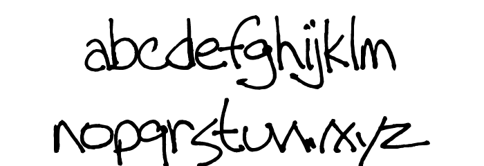 Tall Paul Font LOWERCASE