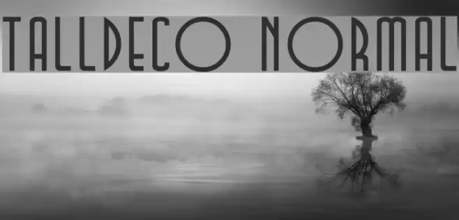 TallDeco Normal Font examples