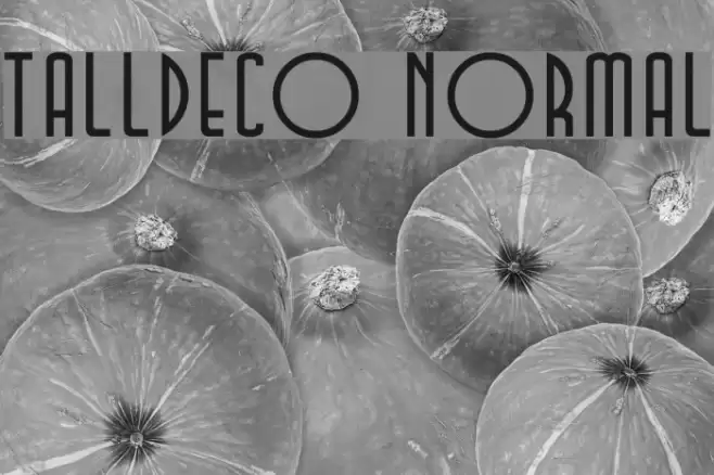 TallDeco Normal Font examples
