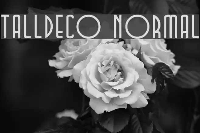 TallDeco Normal Font examples
