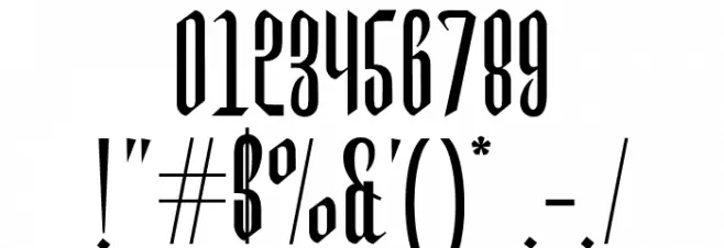 TallGrass Condensed Font OTHER CHARS