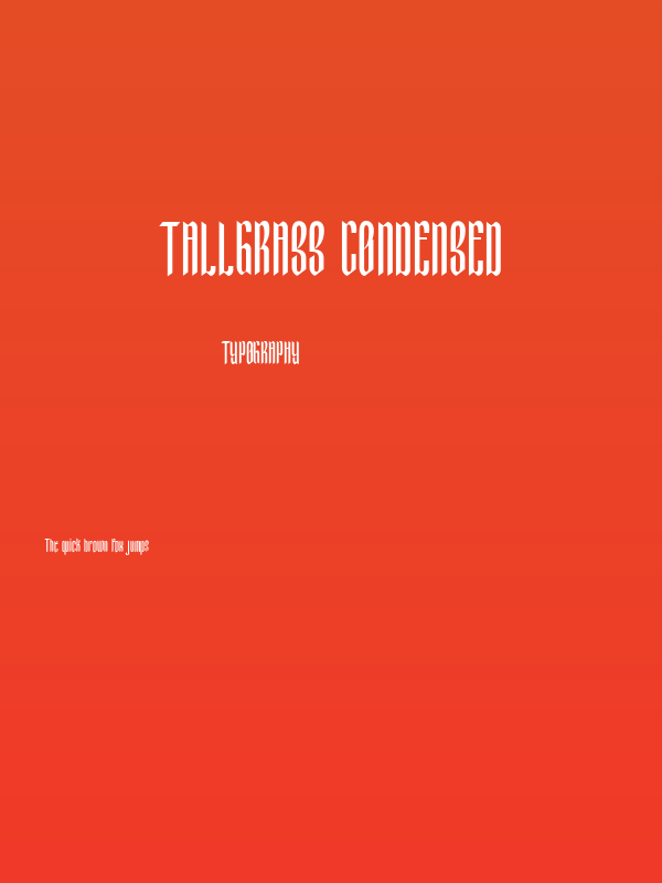 TallGrass Condensed Poster