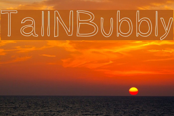 TallNBubbly Font examples