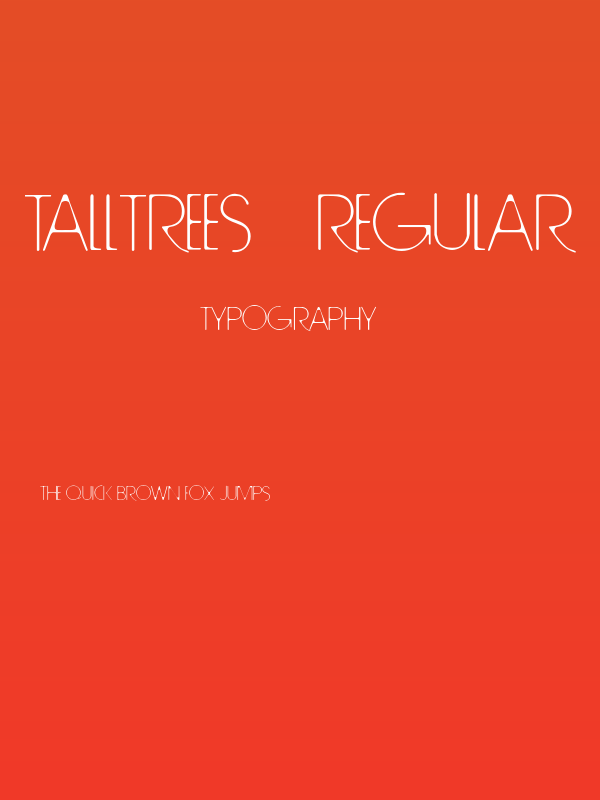 TallTrees-Regular Poster