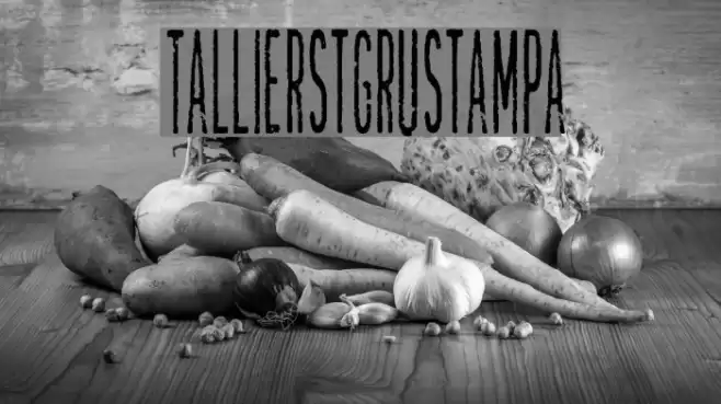 TallierstGrustampa Font examples