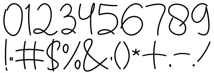 Tallitha Free Font OTHER CHARS