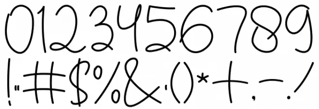 Tallitha Free Font OTHER CHARS