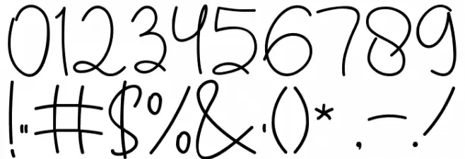 Tallitha Free Font OTHER CHARS