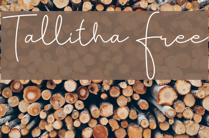 Tallitha Free Font examples