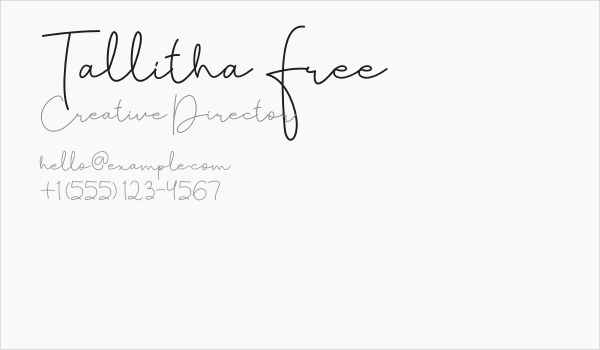 Tallitha Free Business Card