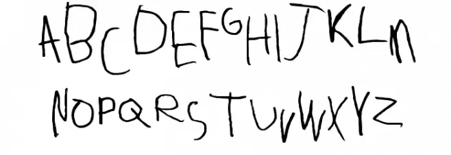 Tallula SelbyWillis aged 4 Medium Schriftart Groß