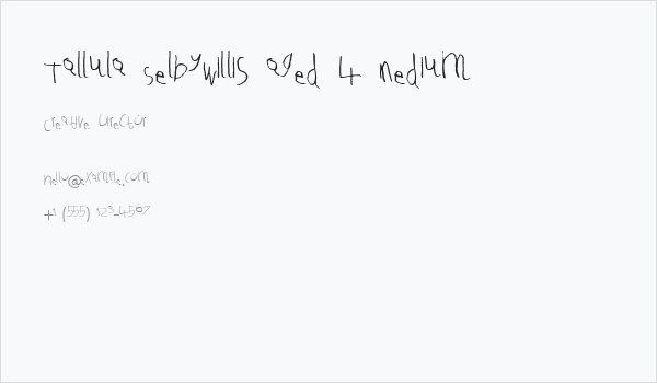 Tallula SelbyWillis aged 4 Medium Business Card